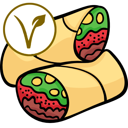 Vegan Burrito Icon Gelb Transparent 512